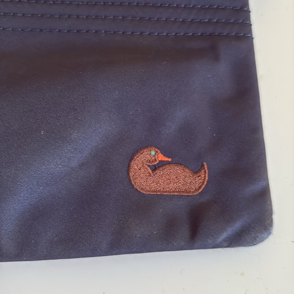 Dooney & Bourke North South Triple Zipper Small Navy Nylon Crossbody - Picture 2 of 10